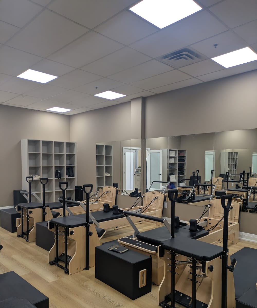 The reformer studio floor at Smart Pilates in Burlington